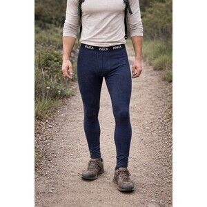 PAKA Alpaca Base Layer Pants Men’s Medium Thermal Bottoms Peru NWT Blue